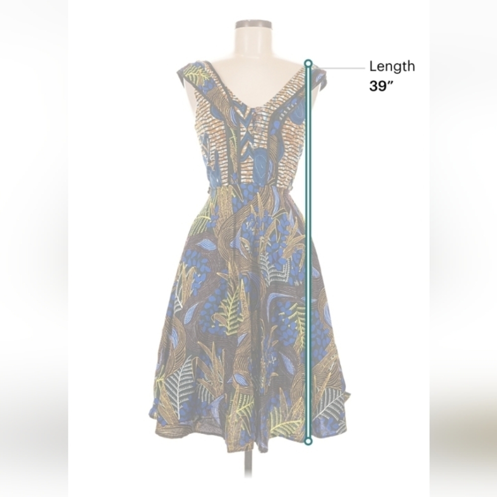 Amani Liberia Handmade Cotton Cocktail Dress  Size 6 - Picture 8 of 8
